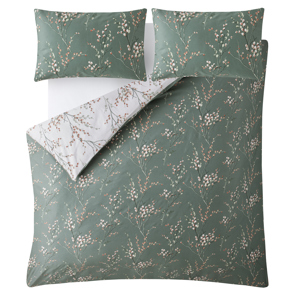 Laura Ashley Pussy Willow Fern Green Duvet Cover Set